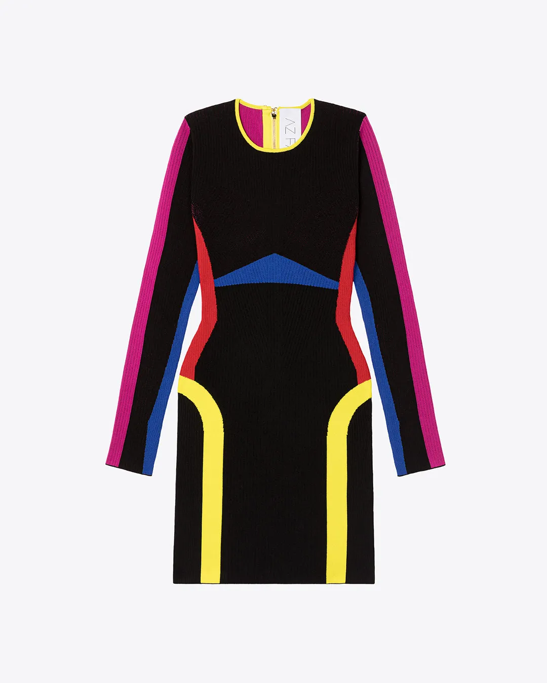 MULTICOLOR LONG SLEEVE DRESS - MULTICOLOR