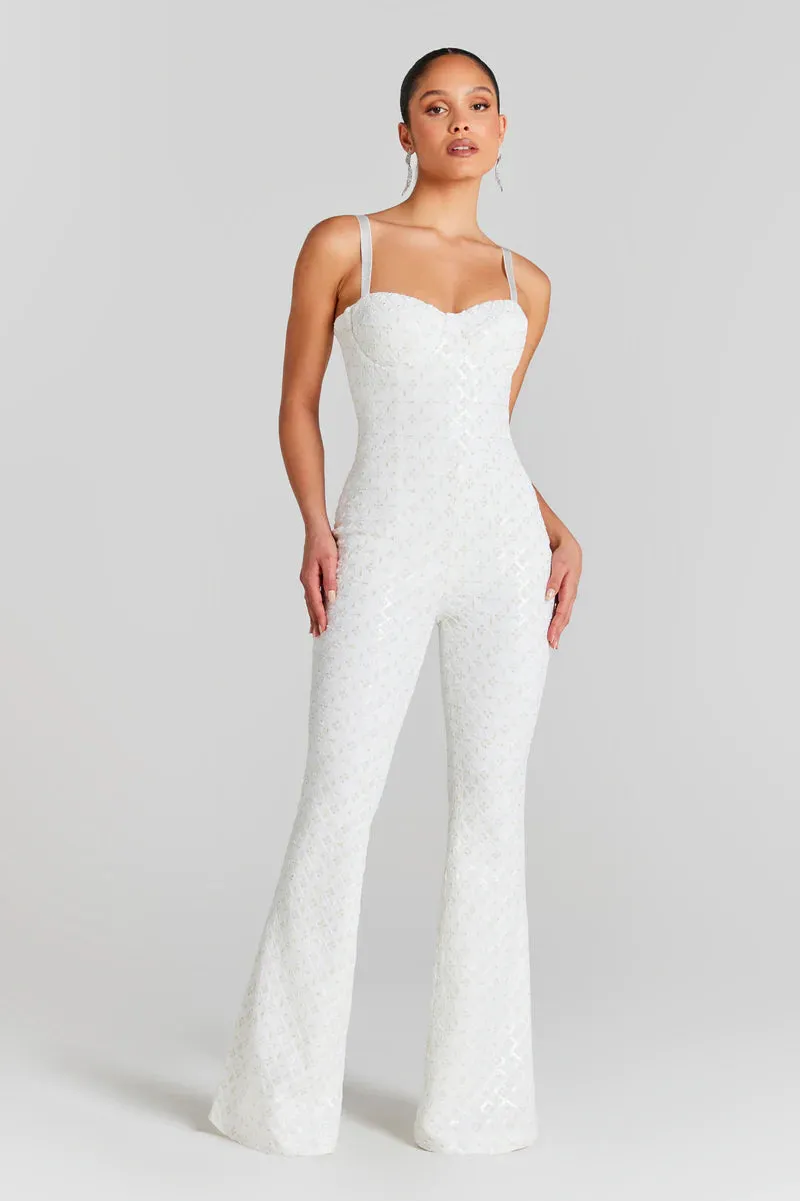 Nadine Merabi Hailey White Jumpsuit - S