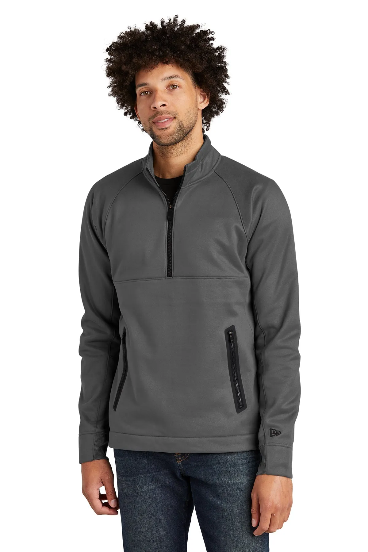 New Era Venue Fleece Custom Quarter Zips, Graphite