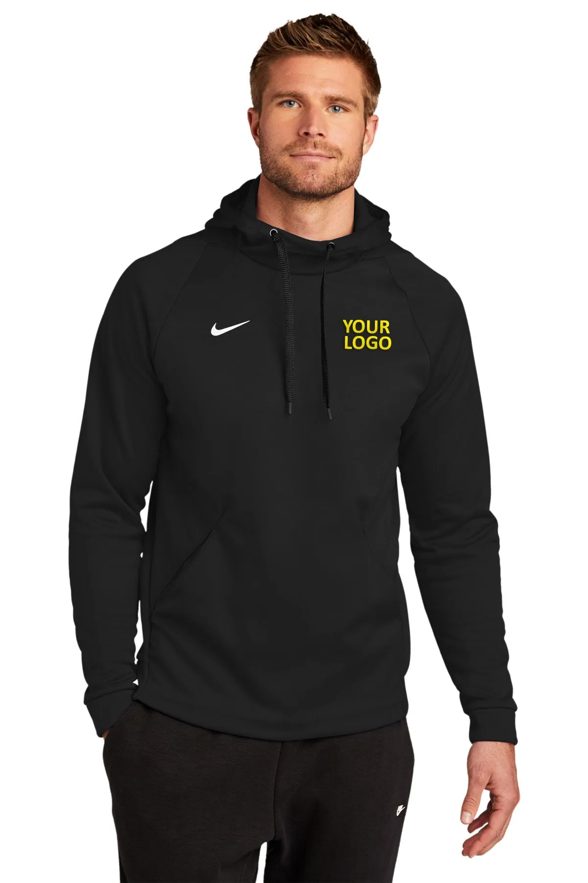 Nike Therma-FIT Fleece Custom Hoodies, Team Black