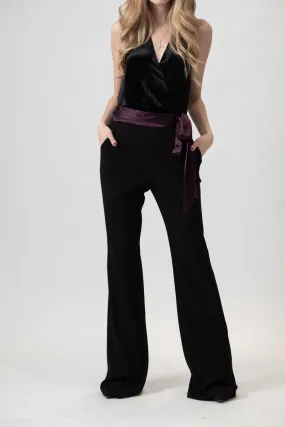 Nina Jumpsuit in Black / Merlot