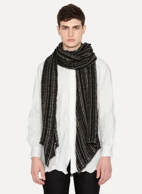 Overknit Striped Long Scarf