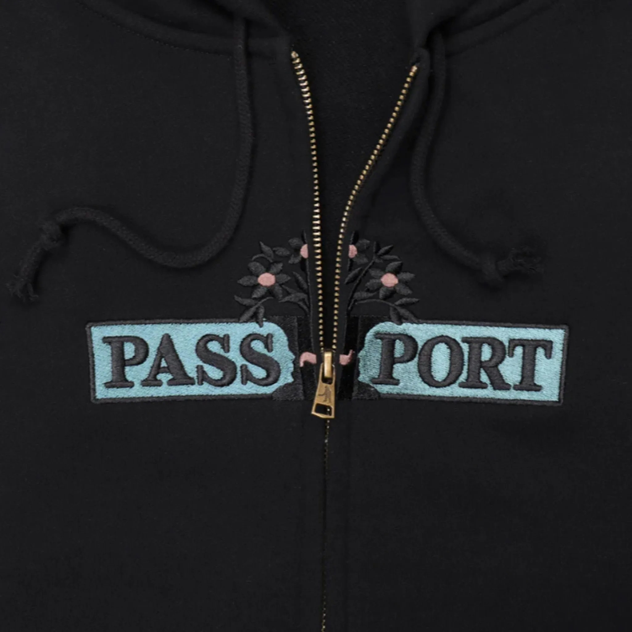 Pass~Port House Plant Organic Fleece Zip Hoodie (Black)