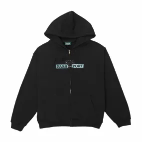 Pass~Port House Plant Organic Fleece Zip Hoodie (Black)