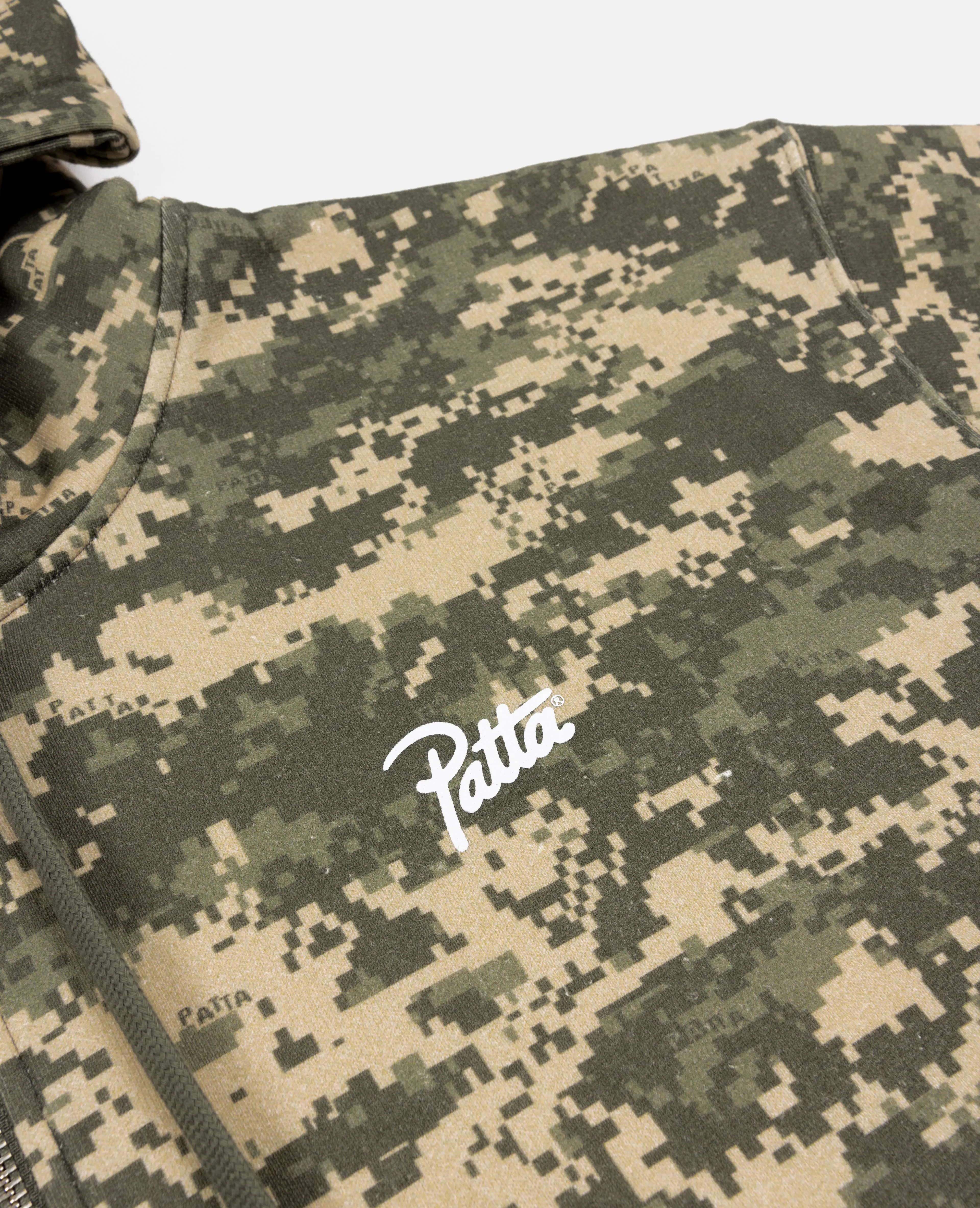 Patta Digi Camo Waffle Zip Hooded Sweater (Multi/Digi Camo)