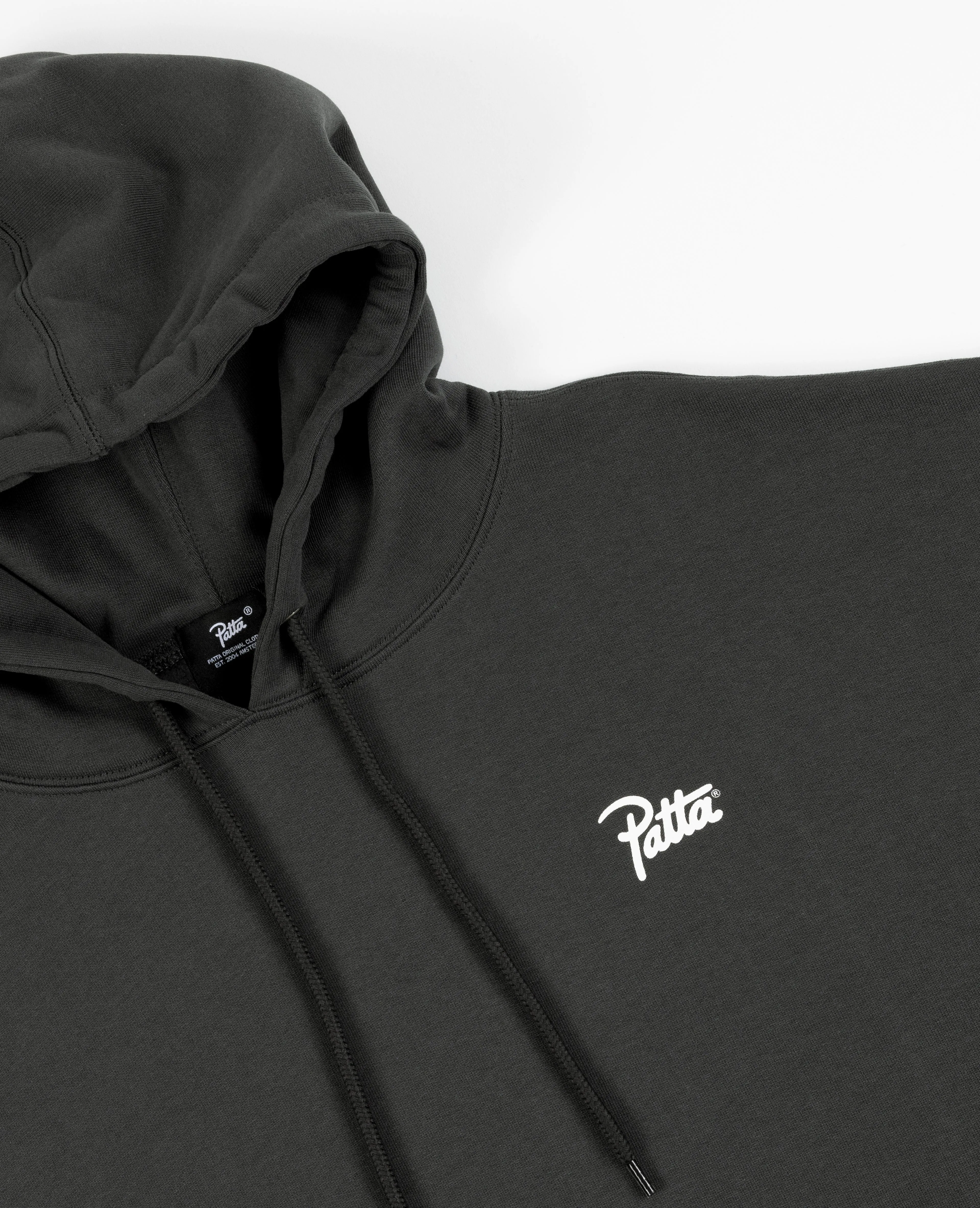 Patta Femme Basic Washed Hooded Sweater Dress (Raven)