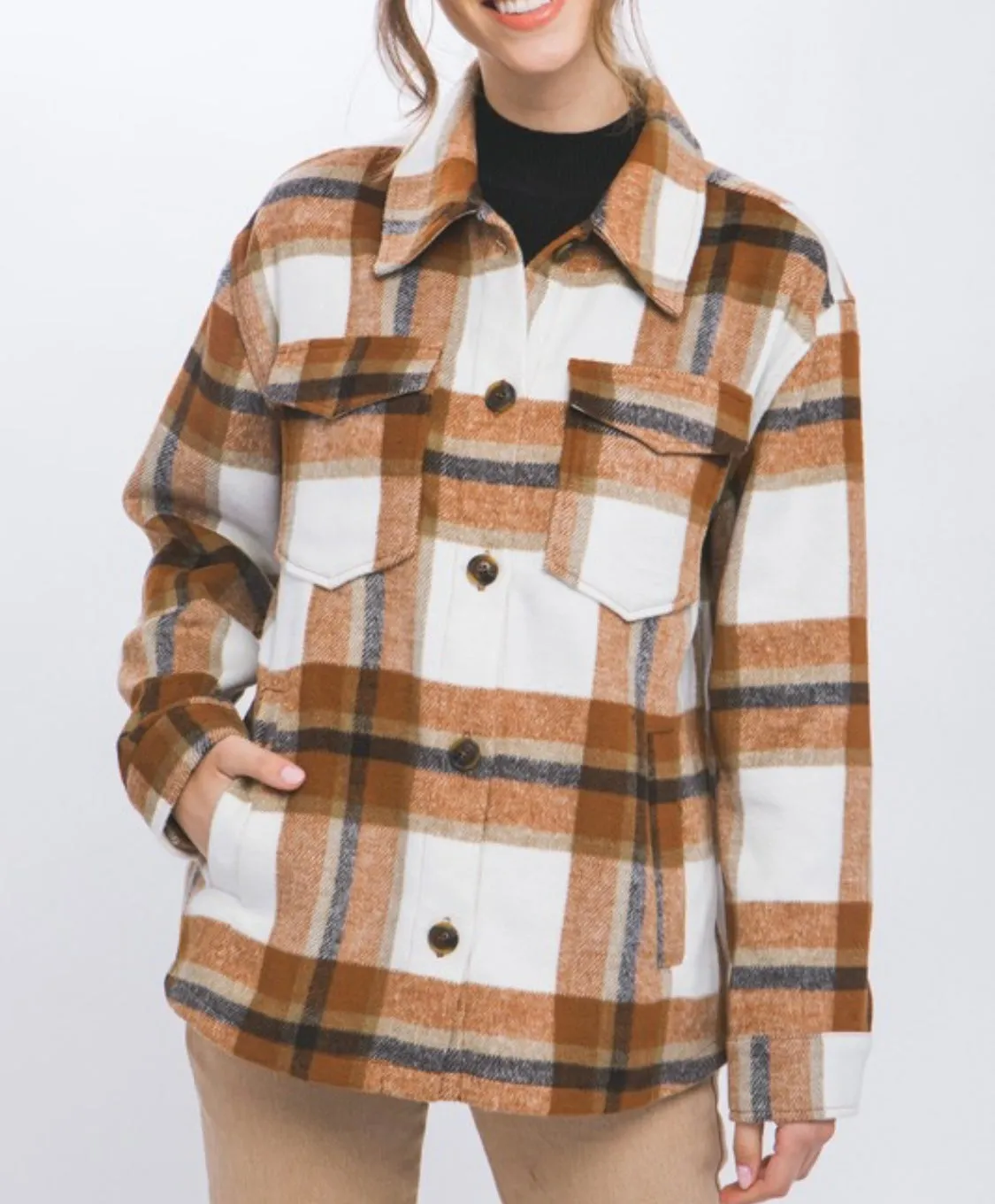 Playing It Cozy Plaid Shacket