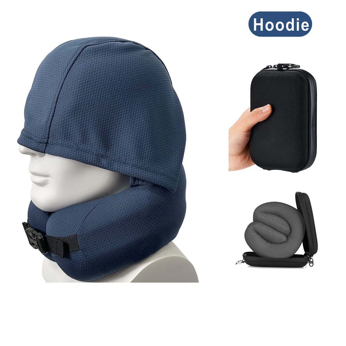 Pocket Travel Pillow with Hoodie