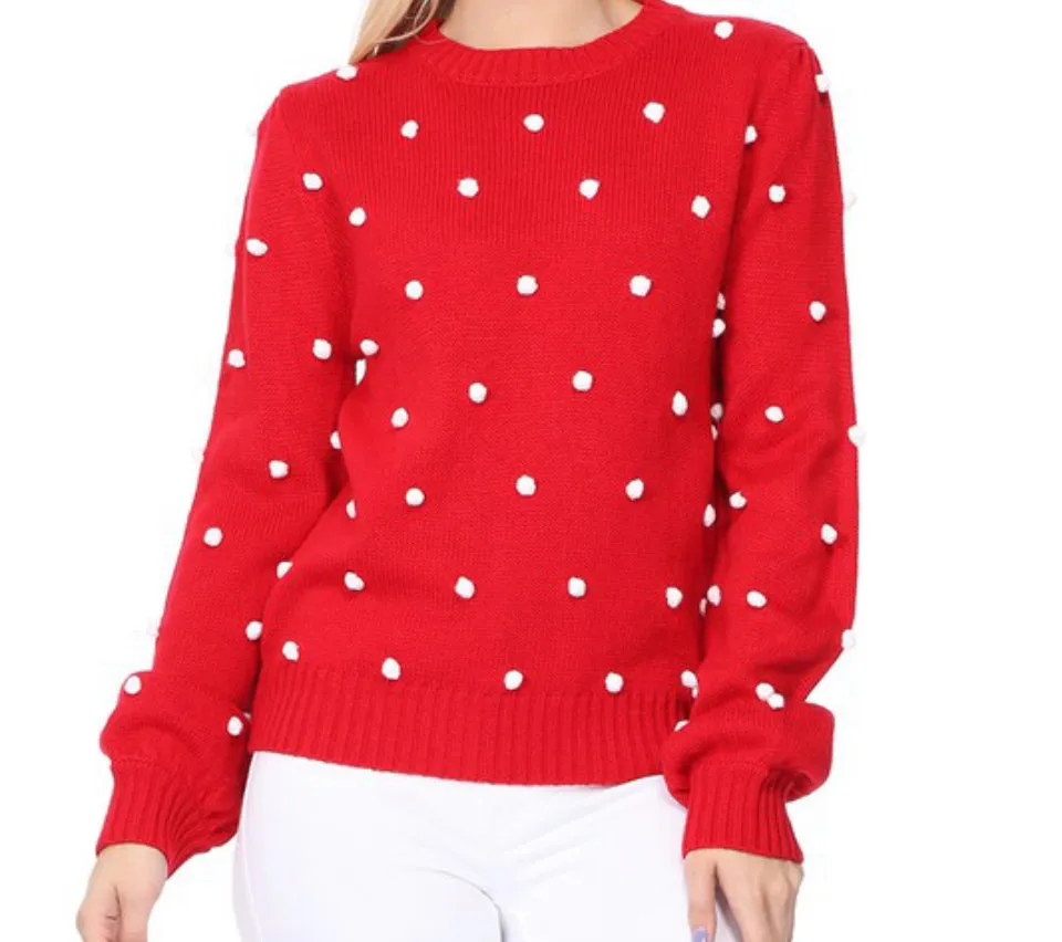 Polka Dot Christmas Sweater