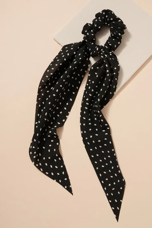 Polka Dot Scarf Scrunchie