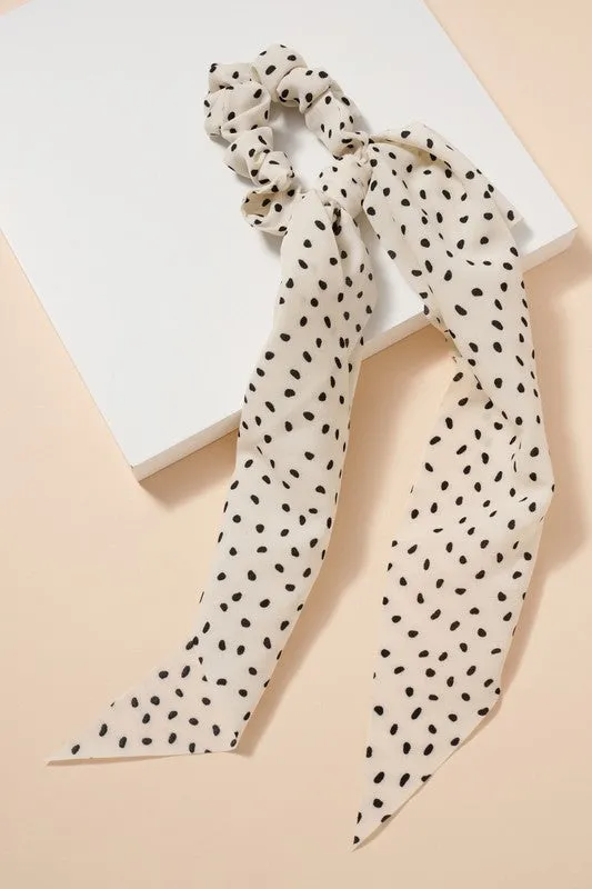 Polka Dot Scarf Scrunchie