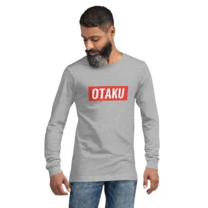 "Otaku" Red Stripe Unisex Long Sleeve Tee