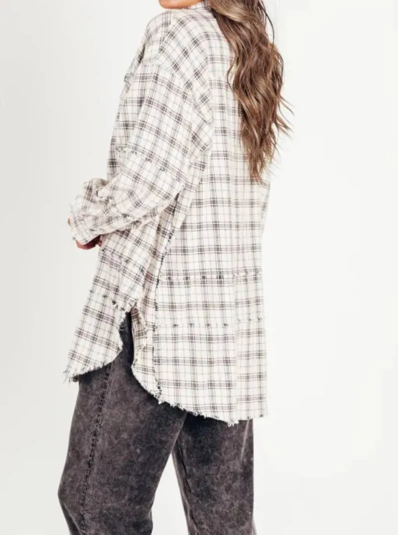 Red Plaid Oversized Shacket