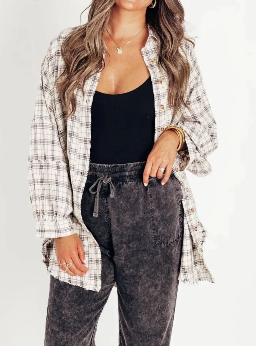 Red Plaid Oversized Shacket