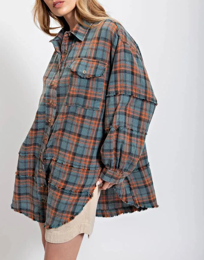 Red Plaid Oversized Shacket