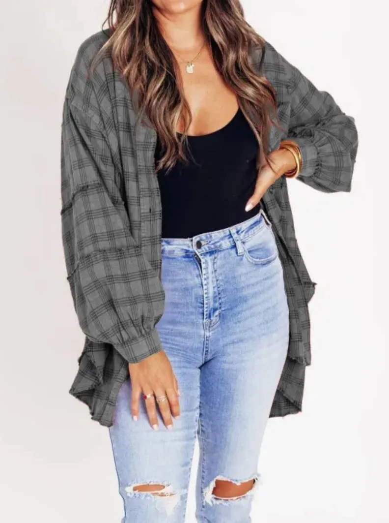 Red Plaid Oversized Shacket