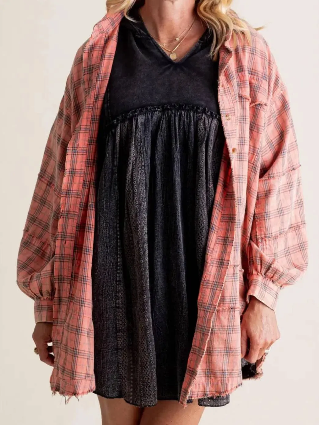 Red Plaid Oversized Shacket