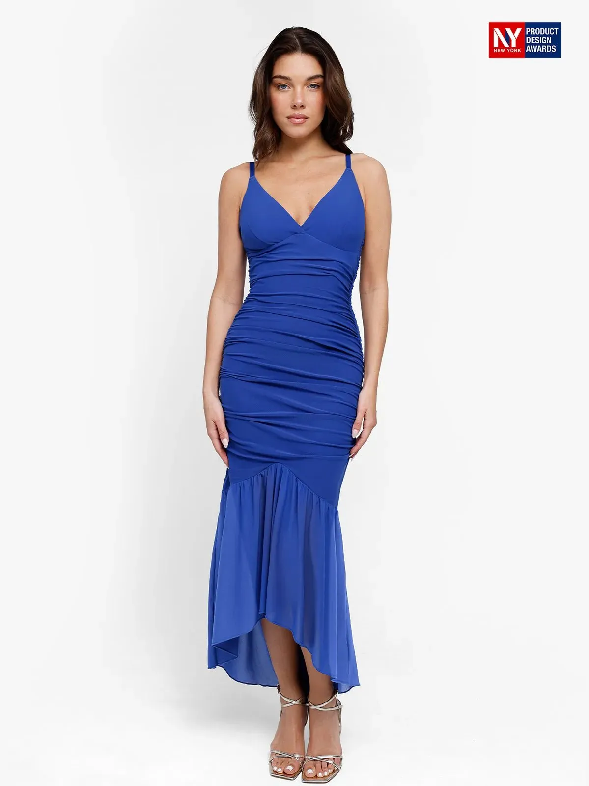 Shapewear Bluetag Cooling Ruched Mesh Bodycon Maxi Dress