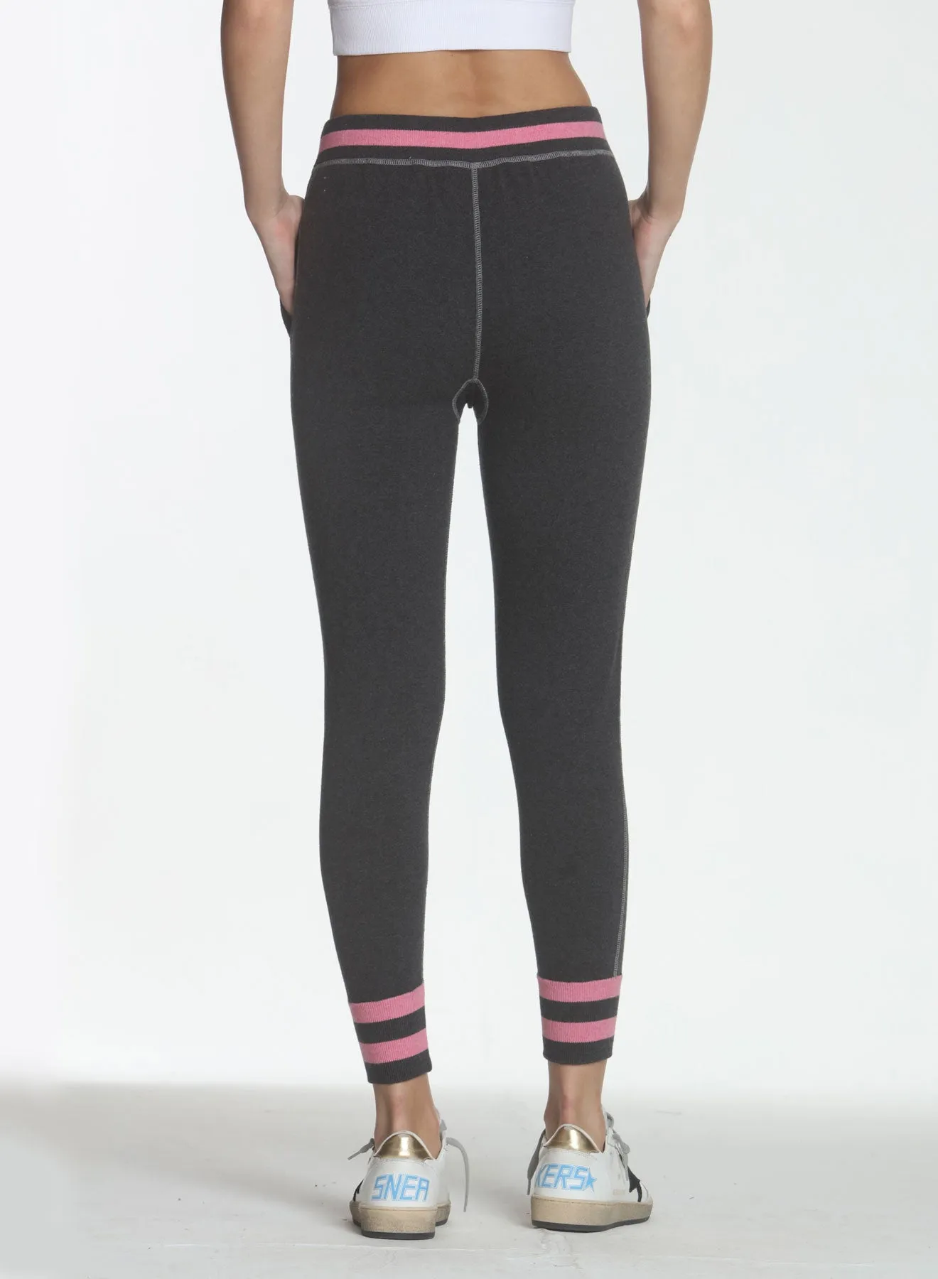 Slim Jim Jogger - Charcoal/pink