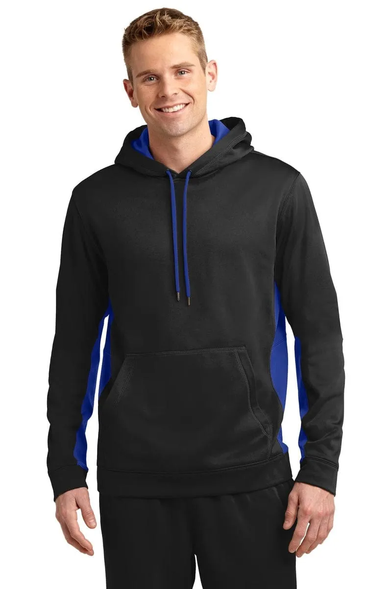 Sport-Tek ST235: Sport-Wick Fleece Colorblock Hooded Pullover