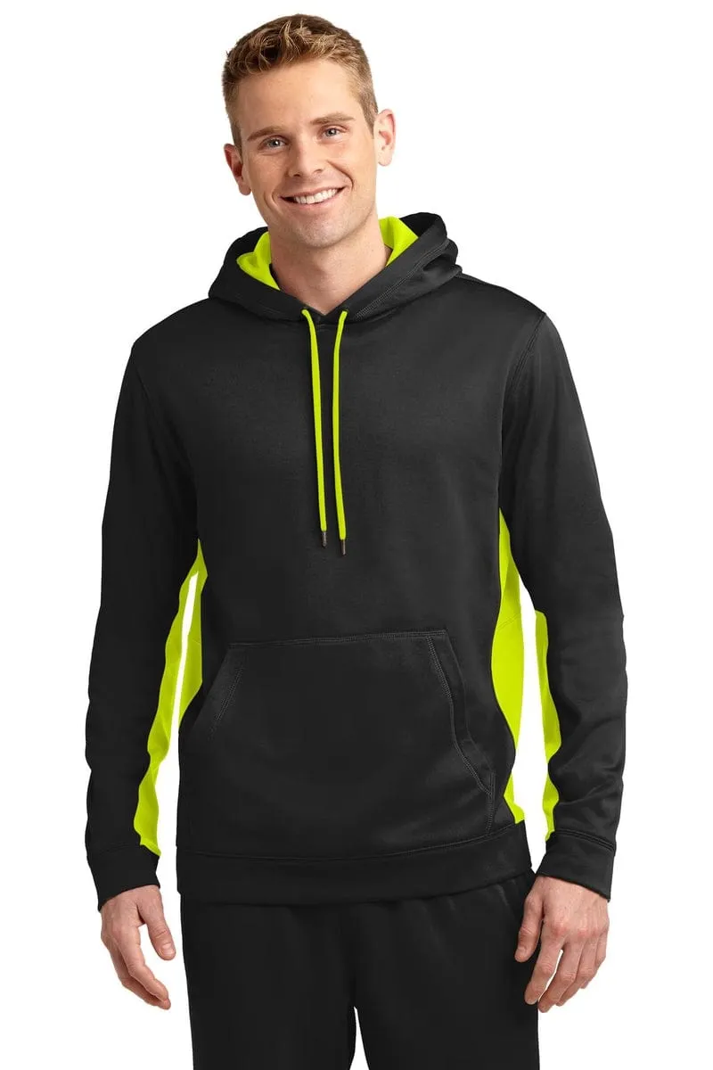 Sport-Tek ST235: Sport-Wick Fleece Colorblock Hooded Pullover