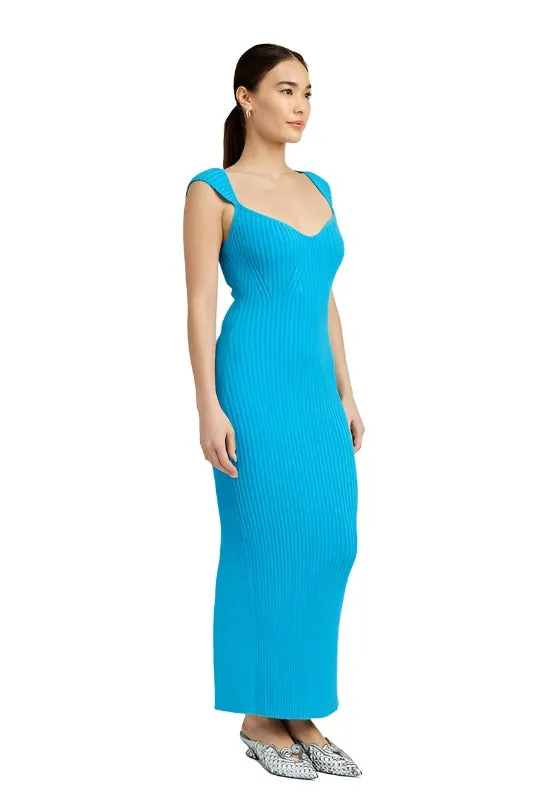 SWEETHEART BODYCON DRESS WITH SLIT