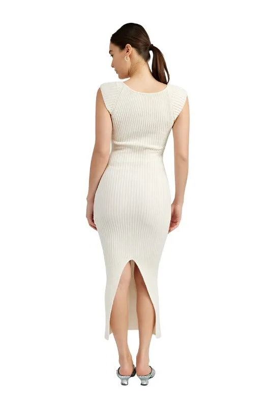 SWEETHEART BODYCON DRESS WITH SLIT