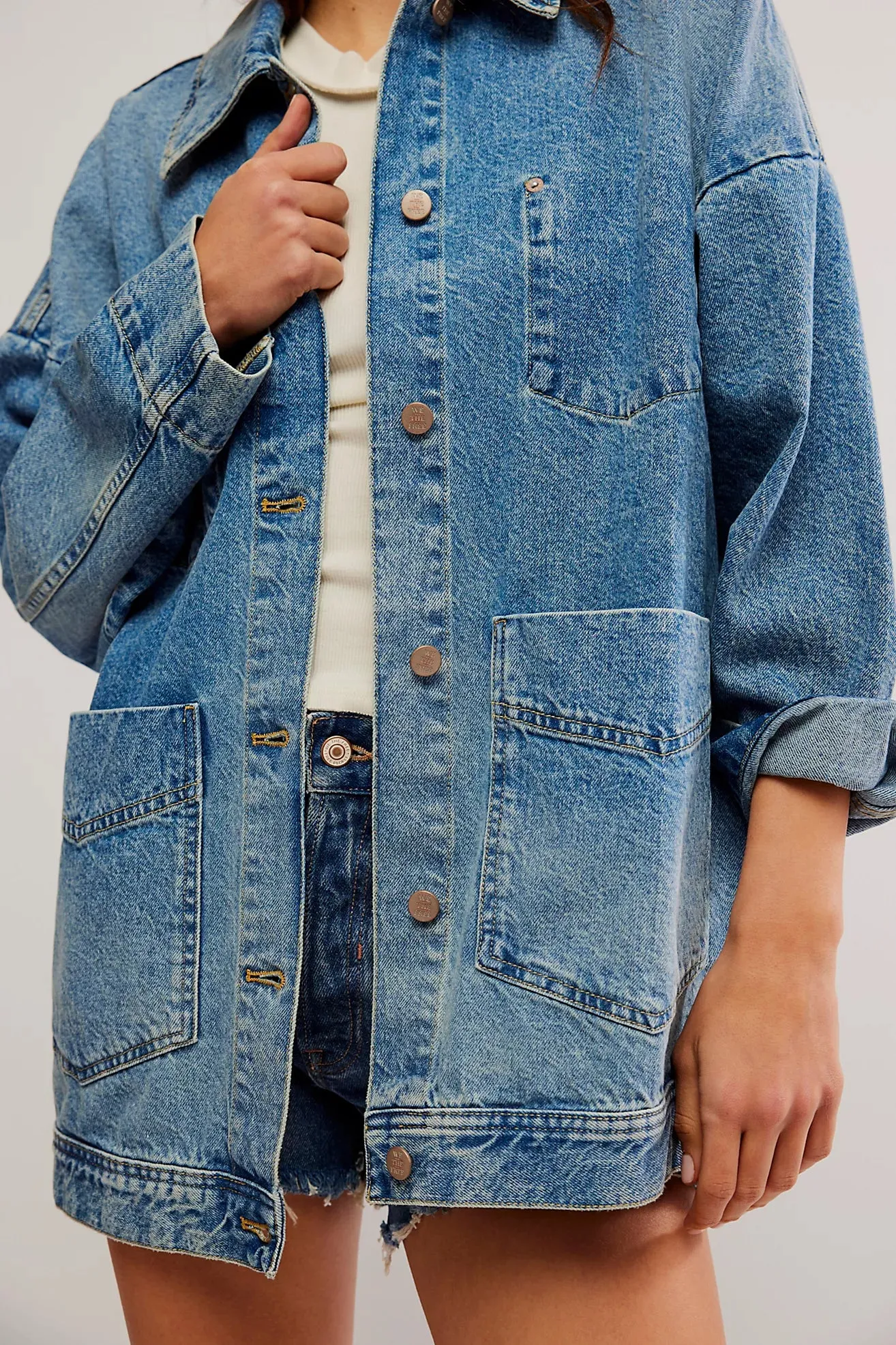 The Avery Denim Jacket by Free People - Got The Blues