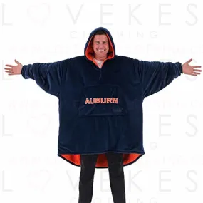 THE COMFY Original Quarter-Zip | Auburn University Logo & Insignia | Oversized Microfiber & Sherpa Wearable Blanket with Zipper, Seen On Shark Tank, One Size Fits All