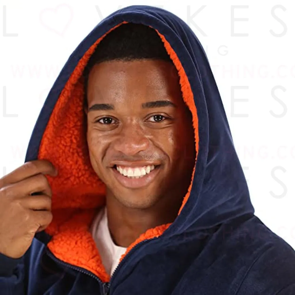 THE COMFY Original Quarter-Zip | Auburn University Logo & Insignia | Oversized Microfiber & Sherpa Wearable Blanket with Zipper, Seen On Shark Tank, One Size Fits All