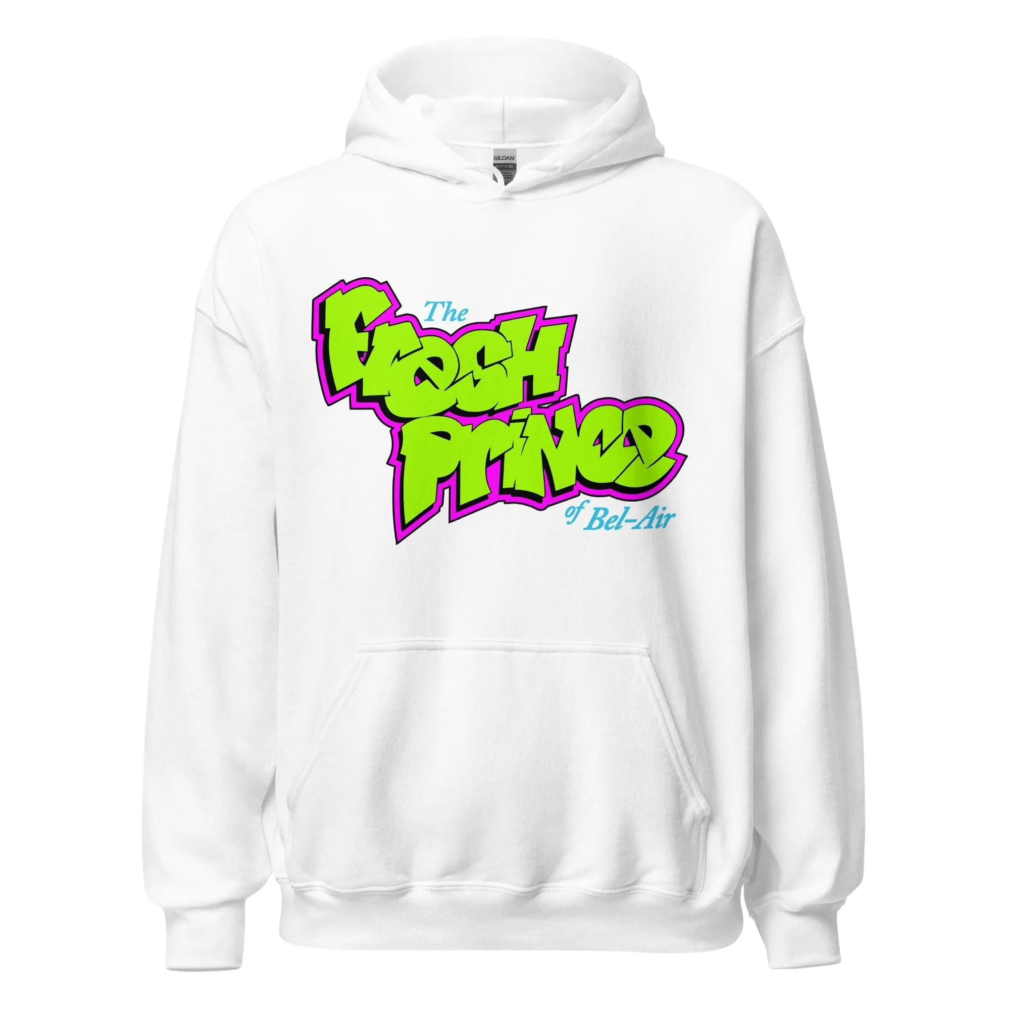 The Fresh Prince Of Bel Air Hoodie Spray Painted Logo DTG Printed Premium Pullover