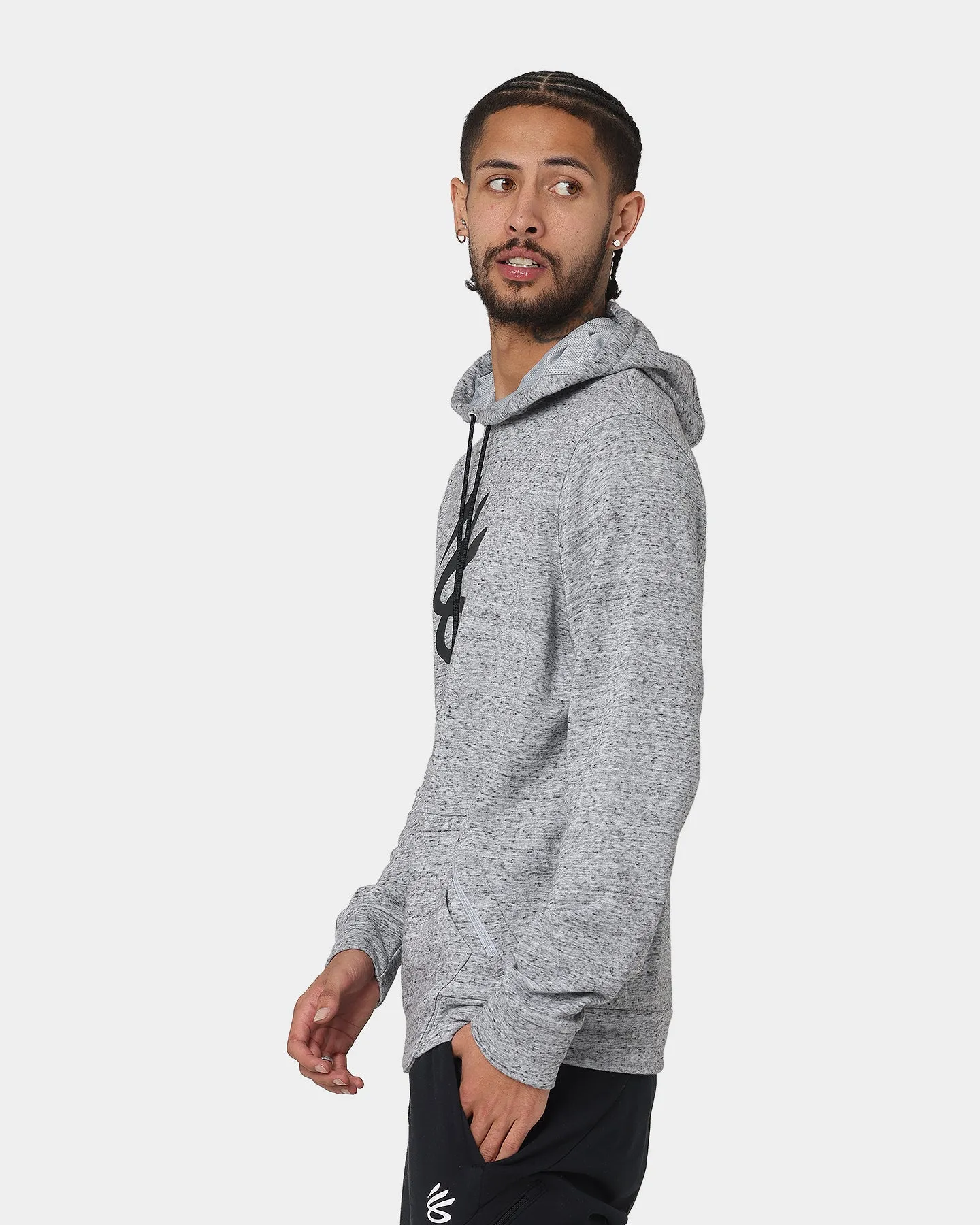 Under Armour Curry Pull Over Hoodie Mod Gray Medium