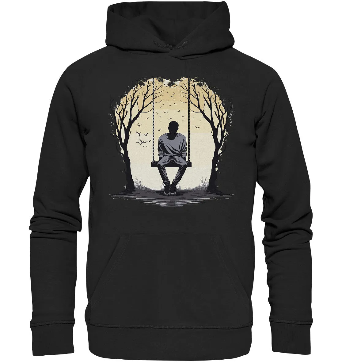 Unisex Bio-Hoodie mit Mental Health Motiv "Trübsal"