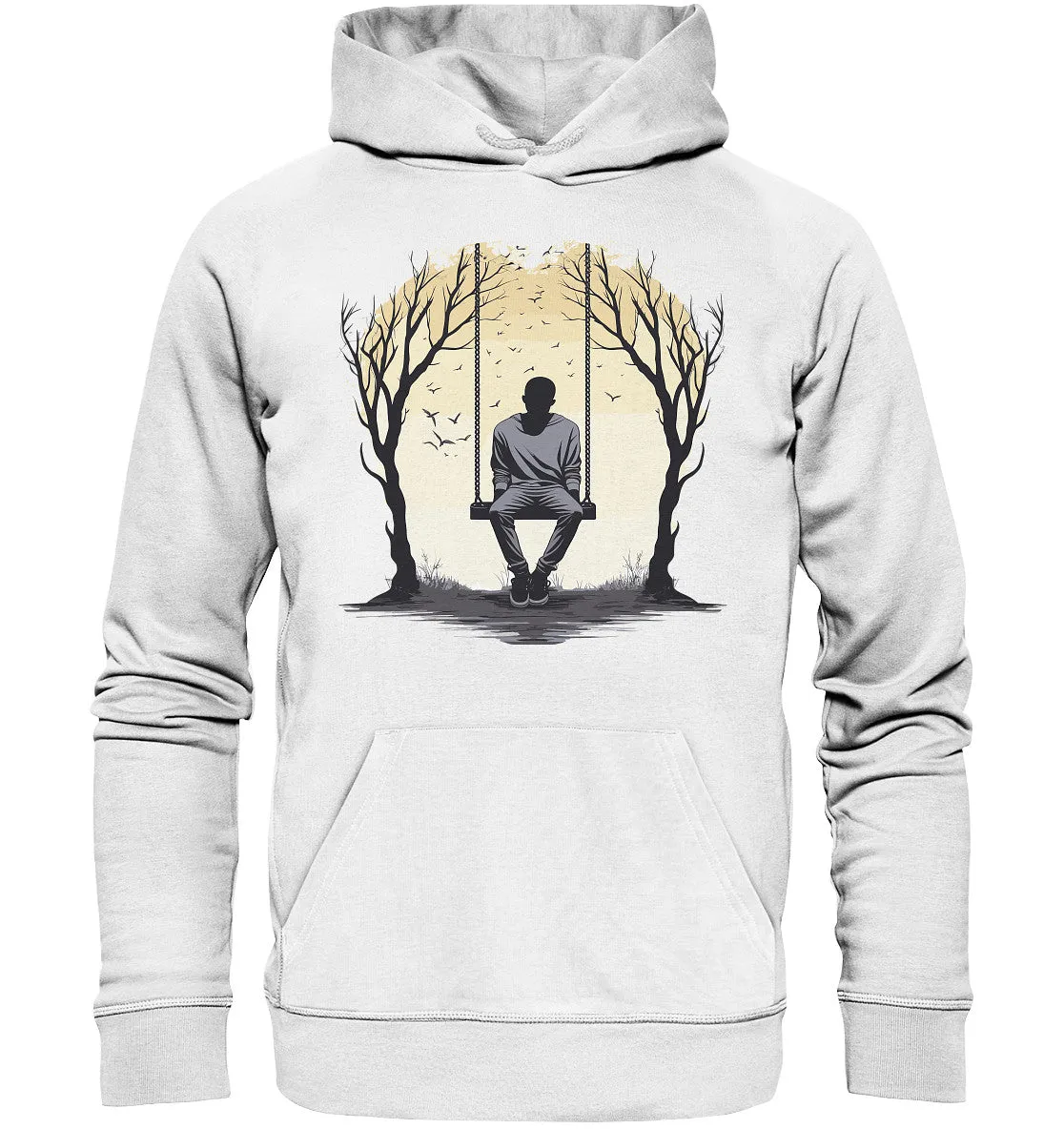 Unisex Bio-Hoodie mit Mental Health Motiv "Trübsal"