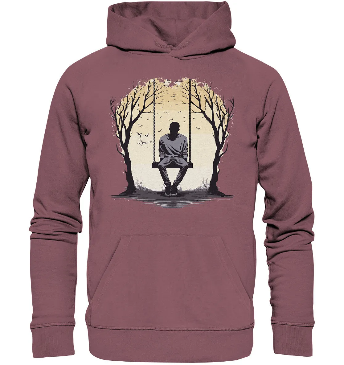 Unisex Bio-Hoodie mit Mental Health Motiv "Trübsal"