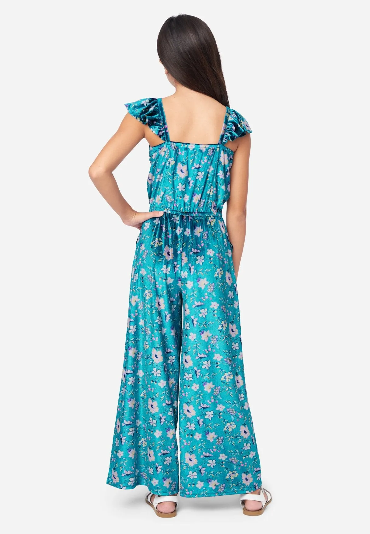 Velvet Floral Jumpsuit