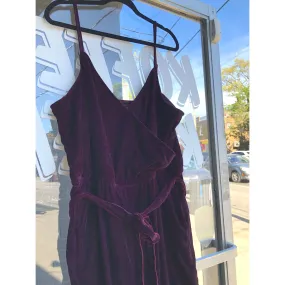 velvet oxblood jumpsuit - 2x