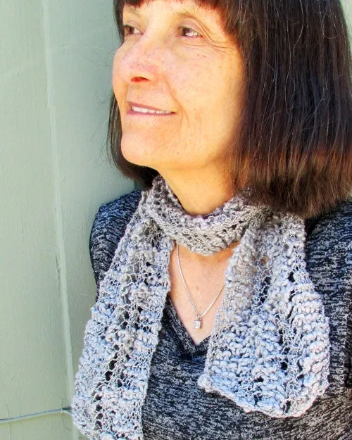 Venus Lacy Scarf or Cowl, Beginners Knitting Pattern