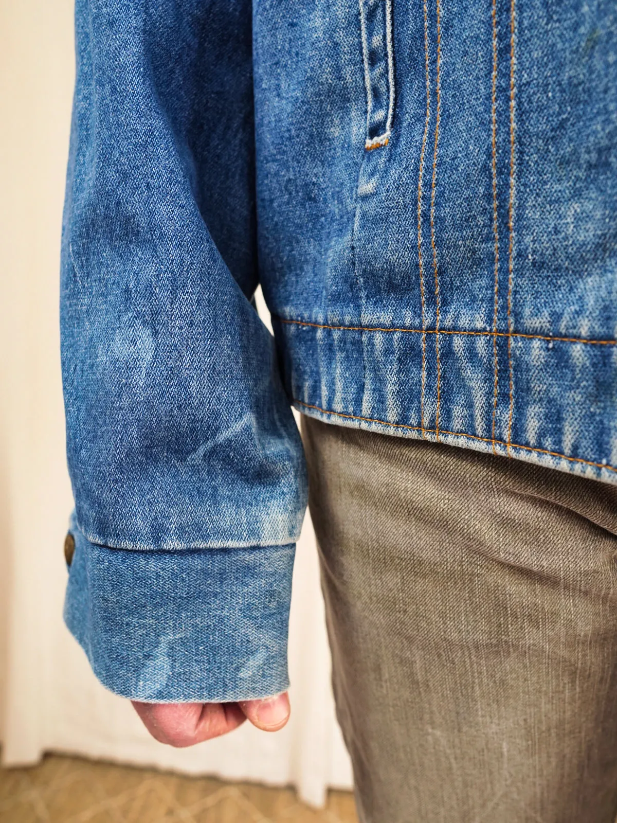 Vintage Boxy Denim Snap Button Jacket