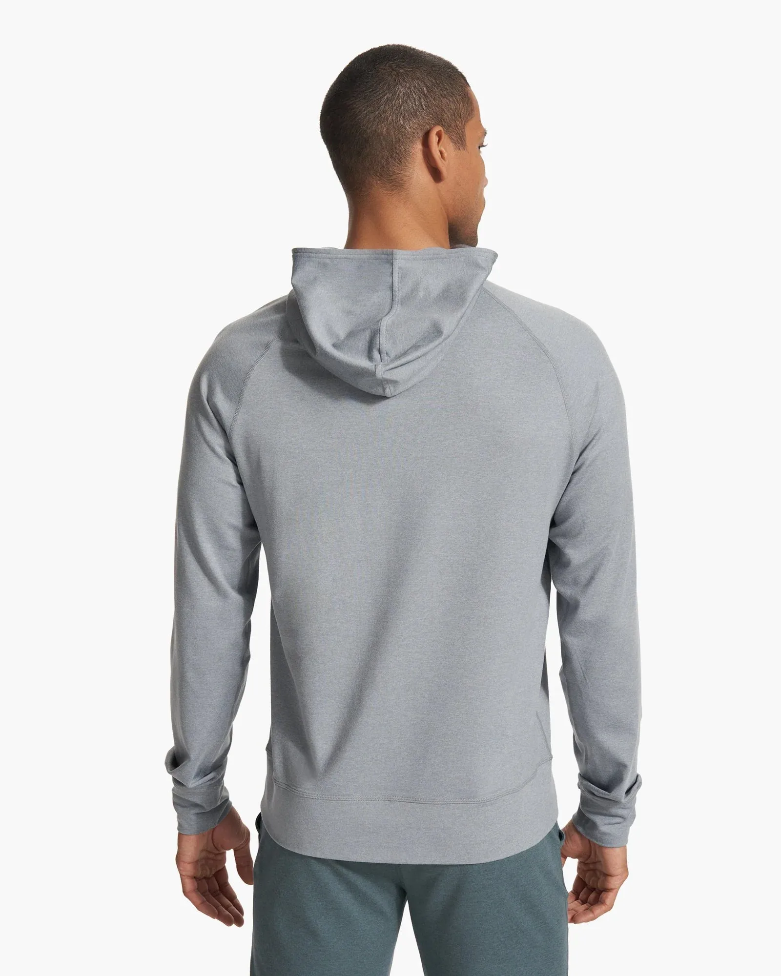 Vuori Steel Grey Heather 1/2 Zip Ponto Performance Hoodie