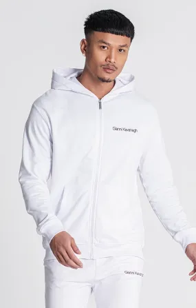 White Essential Micro Hoodie Jacket