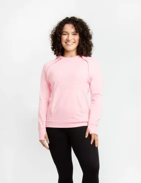 Womens Chest Port Access Hoodie by Oscar de la Renta - Pink