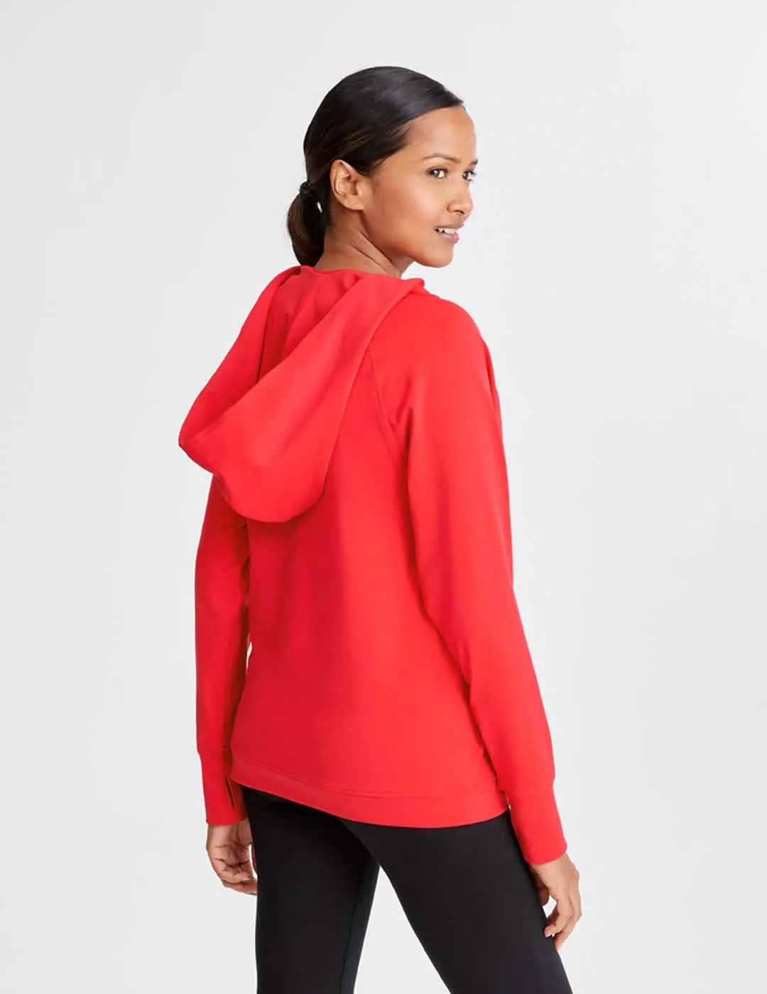 Womens Chest Port Access Hoodie by Oscar de la Renta - Red