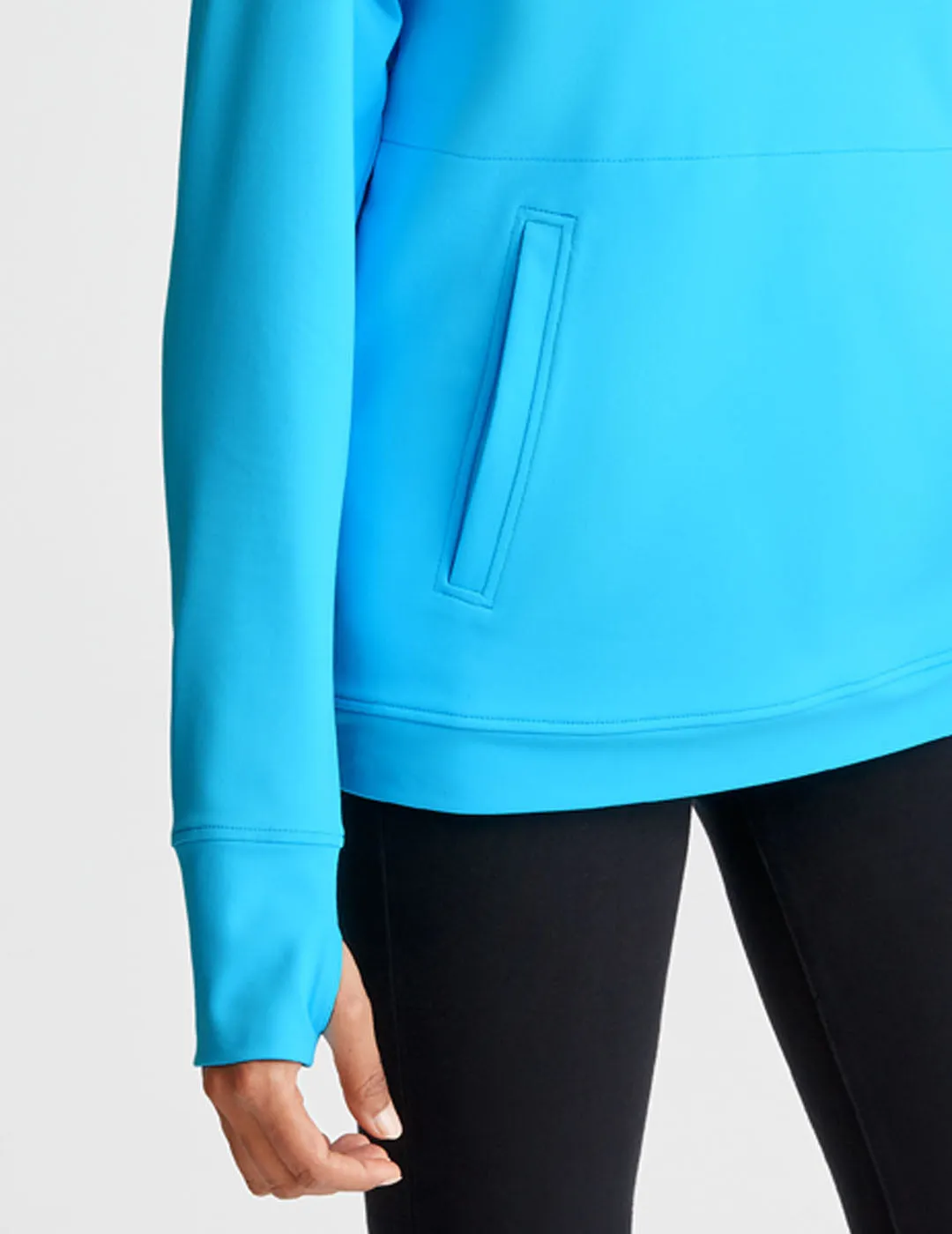 Womens Chest Port Access Hoodie by Oscar de la Renta - Turquoise