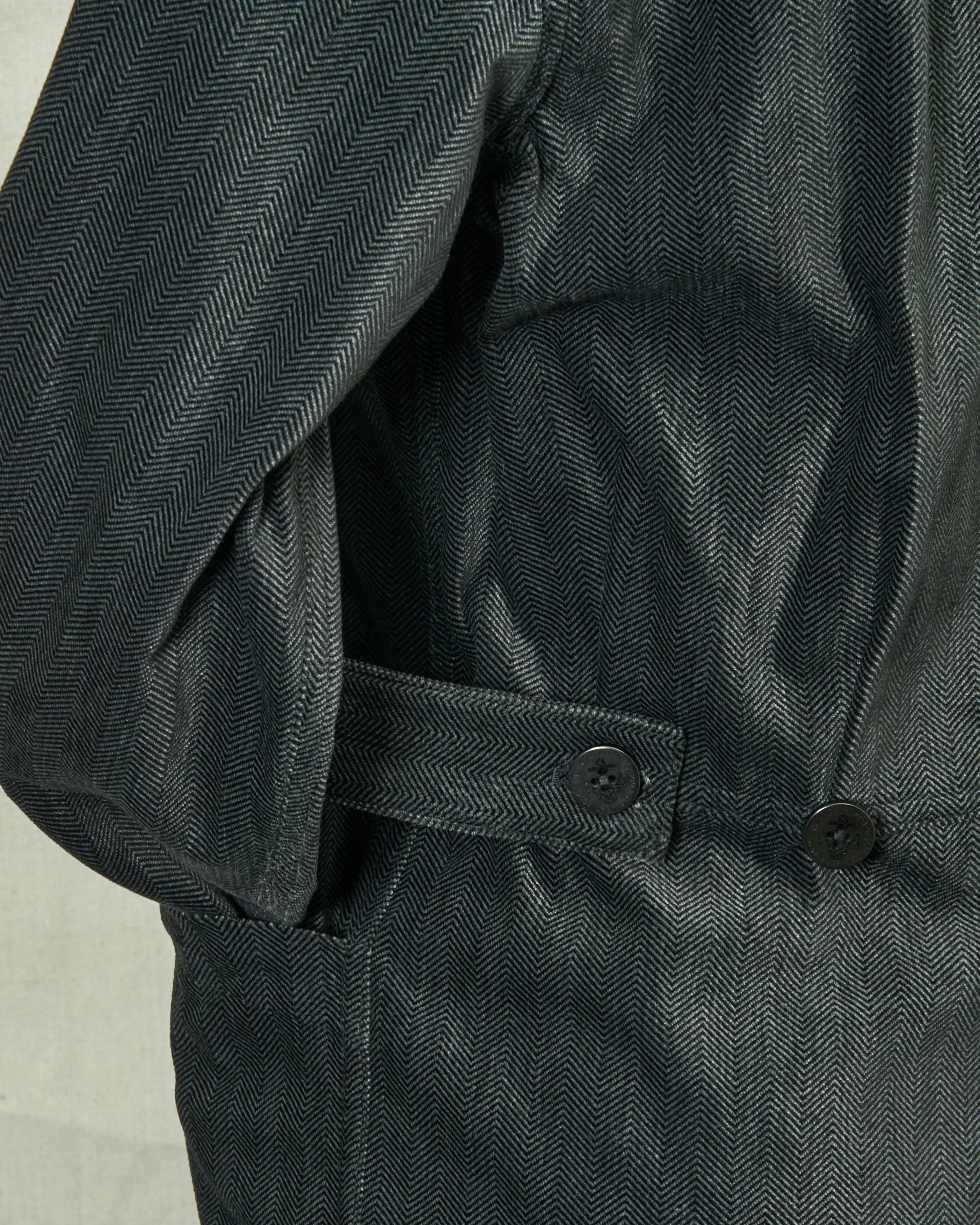 Women's Velvet Coveralls in Charcoal Herringbone